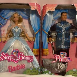 1998 Sleeping Beauty Barbie and Prince Ken